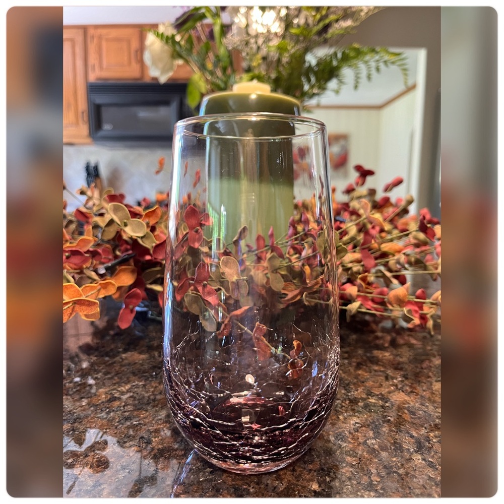 Pier 1-Amethyst Crackle Tumblers-Set of Four-Remarkable!!! - Picture 4 of 7
